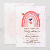 Boho Regenboog Baby Shower Uitnodiging (Voorkant / Achterkant)