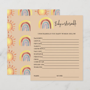 Boho Regenboog Baby Woord Door Elkaar Baby Showe