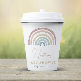 Boho Regenboog Babyfeestje Papieren Bekers