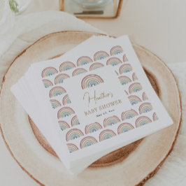 Boho Regenboog Babyfeestje Servet