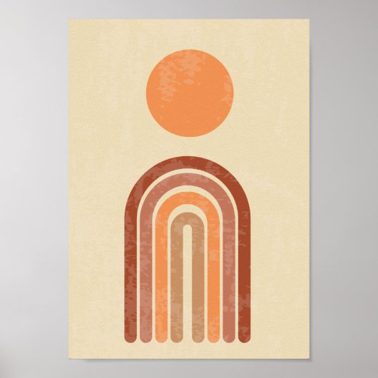 Boho Regenboog Babykamer Print Kinderkamer Poster  (Voorkant)