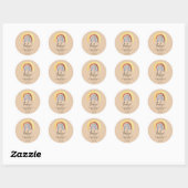 Boho regenboog babyshower bedank je cadeautje ronde sticker (Vel)