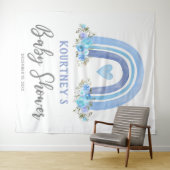 Boho regenboog babyshower voor jongen wandkleed (In Situ (horizontaal))