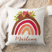 Boho Regenboog Bloemen Boheemse Natuurlijke Kleur Kussen (Deken)