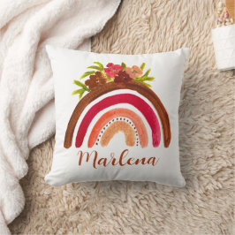 Boho Regenboog Bloemen Boheemse Natuurlijke Kleur Kussen