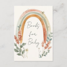 Boho Regenboog Boeken voor Baby Kaart – Pampas Gra