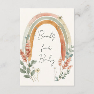Boho Regenboog Boeken voor Baby Kaart – Pampas Gra
