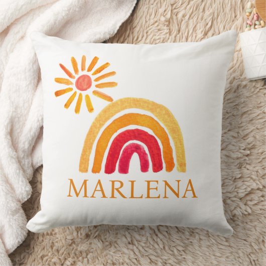 Boho Regenboog Boheemse Sinaasappel Zon Baby Kweke Kussen (Deken)