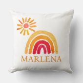 Boho Regenboog Boheemse Sinaasappel Zon Baby Kweke Kussen (Voorkant)