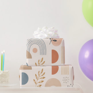 Boho Regenboog Botanisch Cadeaupapier