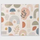 Boho Regenboog Botanisch Cadeaupapier (Vlak)