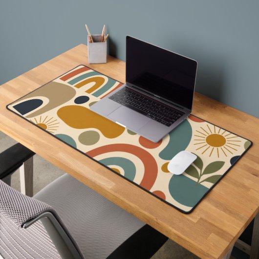 Boho Regenboog & Botanisch Naadloos Patroon Bureaumat (Kantoor 2)
