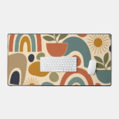 Boho Regenboog & Botanisch Naadloos Patroon Bureaumat (Keyboard & Muis)