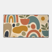 Boho Regenboog & Botanisch Naadloos Patroon Bureaumat (Voorkant)