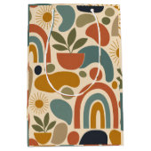 Boho Regenboog & Botanisch Naadloos Patroon Medium Cadeauzakje (Voorkant)