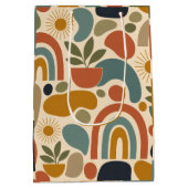 Boho Regenboog & Botanisch Naadloos Patroon Medium Cadeauzakje (Achterkant)