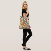 Boho Regenboog & Botanisch Naadloos Patroon Tote Bag (Op model)