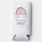 Boho Regenboog Chic Waterverf Bruiloftsborrel Seltzer Blikjeskoeler (Voorkant)