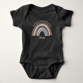 Boho Regenboog Christelijke Persoonlijke Pasgebore Romper (Voorkant)