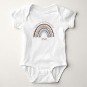 Boho Regenboog Christelijke Persoonlijke Pasgebore Romper (Voorkant)