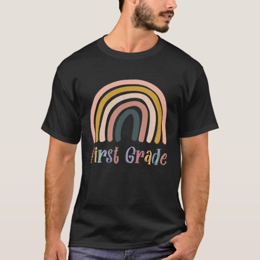 Boho Regenboog Eerste Schooldag 2021 Eerste Klas  T-shirt (Voorkant)