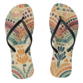 Boho  Regenboog en bladeren Teenslippers (Voetbed)