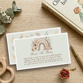 Boho Regenboog En Bloemen Boeken Voor Baby Kaart