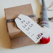 Boho Regenboog en Harten Fa La La La Van en naar Cadeaulabel