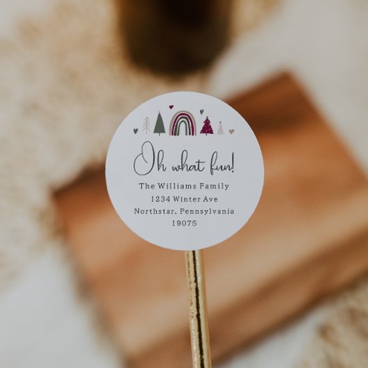 Boho Regenboog en Harten Oh Wat Leuke Envelope Sea Ronde Sticker