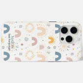 Boho Regenboog en Zonneburst - Minimalistische Abs Case-Mate iPhone Case (Achterkant (horizontaal))