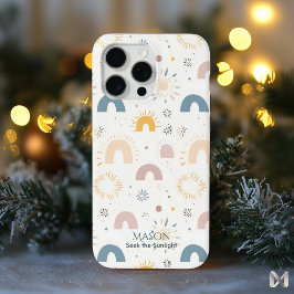 Boho Regenboog en Zonneburst - Minimalistische Abs iPhone 15 Pro Max Hoesje