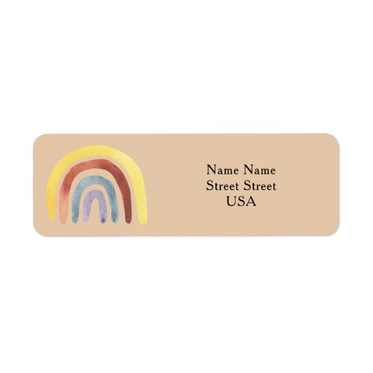 Boho-regenboog Etiket (Voorkant)