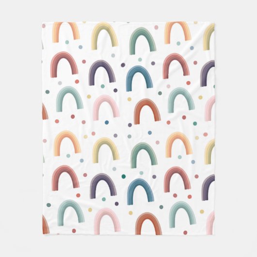 Boho Regenboog Fleece Deken (Voorkant)