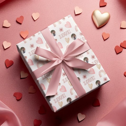 Boho Regenboog Foto Inpakpapier voor de Liefde