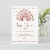 Boho Regenboog | Gedempte Roze Terracotta Foster D Kaart (Staand voorkant)