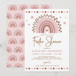 Boho Regenboog | Gedempte Roze Terracotta Foster D Kaart
