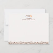 Boho Regenboog Geometrisch Patroon Kinderen Briefp Notitiekaartje (Voorkant)