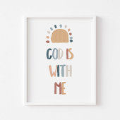 Boho regenboog God is met mij poster