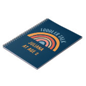 Boho Regenboog Grappig Peuter Praat Personalized Notitieboek (Linkerzijde)