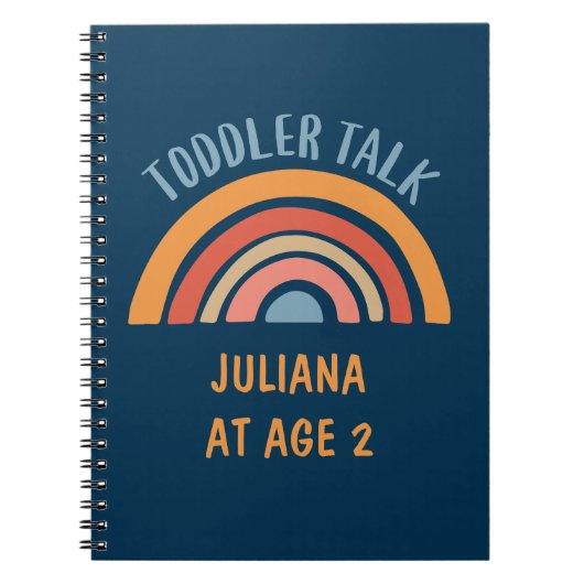 Boho Regenboog Grappig Peuter Praat Persoonlijk Notitieboek (Voorkant)