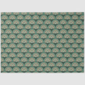 Boho Regenboog Groen en Bruin Tissuepapier (Voorkant)