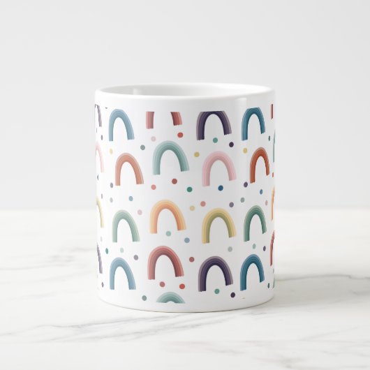 Boho Regenboog Grote Koffiekop (Voorkant)