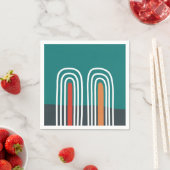 Boho regenboog handgetekend ontwerp servet (Insitu)