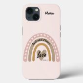 Boho regenboog hart liefde bijbel vers Case-Mate iPhone case (Achterkant)
