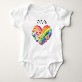 Boho Regenboog Hart Persoonlijk Romper