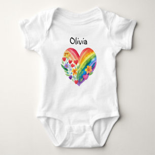 Boho Regenboog Hart Persoonlijk Romper