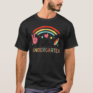 Boho Regenboog Hart Voor Leraren Vrouwen Hallo Kle T-shirt