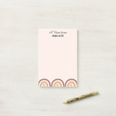 Boho Regenboog Harten Persoonlijke Teacher Post-it Post-it® Notes (Op bureau)