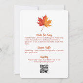 Boho Regenboog Herfst All-in-One QR-code Baby Show Kaart (Achterkant)