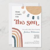 Boho regenboog hier komt het Son baby shower Kaart (Voorkant)